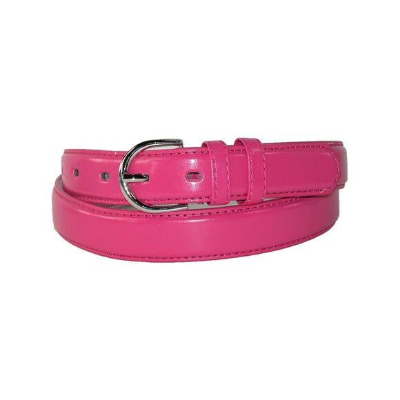 1364 Women\'s Leather 1 1/8 Inch Dress Belt, L, Dark Pink main image 4